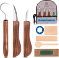 Beginner-Friendly Wood Carving Kit, Spoon Carving Knife, Basswood Blocks by SchaafTools