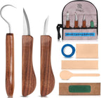 Beginner-Friendly Wood Carving Kit, Spoon Carving Knife, Basswood Blocks by SchaafTools