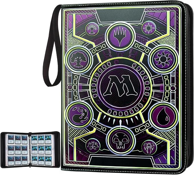 9 Pocket Card Binder, Trading Card Binder Premium 720 Double PU Card Collection by MTGPRO