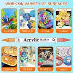 168 colors Acrylic Paint Markers, 84 Pack Direct Liquid Soft Brush acrylic - Image 4