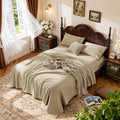 LBRO2M 1000 Thread Count 100% Egyptian Cotton Sheets Set Queen Size, 4 Piece by LBRO2MBedding