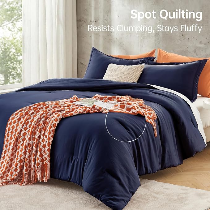 MUXHOMO Oversized King Comforter Sets, All Season Ultra Soft Down Alternative - Image 5
