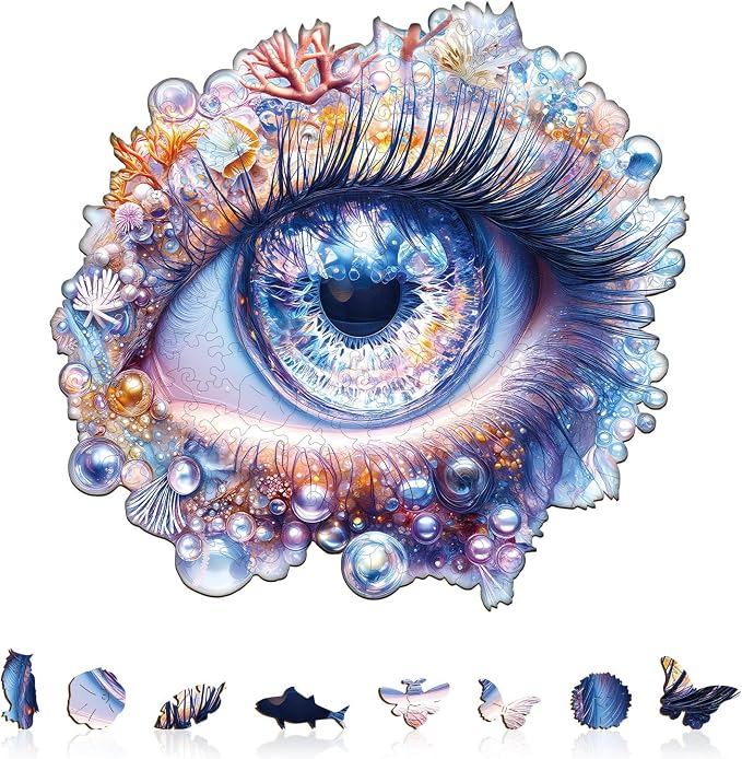 Abyssal Eye Puzzles Adults Gifts Wooden 165 Pieces 11.4 * 10.9in by Jollitot