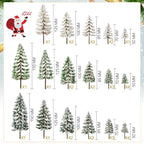 Skylety 35 Pieces Model Trees 6.3-1.2 Inch Mixed Miniature Trees Diorama - Image 2