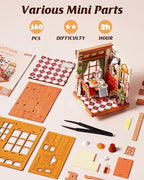 Rolife Miniature House Kit for Adults Elysees Bistro Book Nook Kit DIY Wooden - Image 4