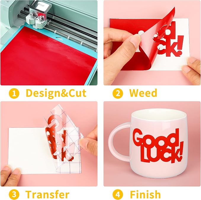 Red Permanent Adhesive Vinyl Roll - Image 3
