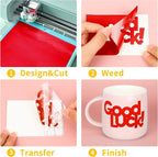 Red Permanent Adhesive Vinyl Roll - Image 3