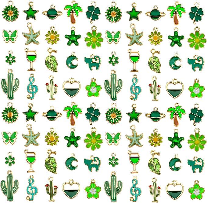 WOCRAFT 40pcs 20 pairs Assorted Enamel Bracelet Charms by WOCRAFT