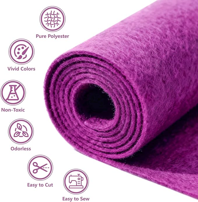 Felt Fabric 36'' X 36'' Large Felt Sheets Stiff Craft Felt by The Yard - Image 3