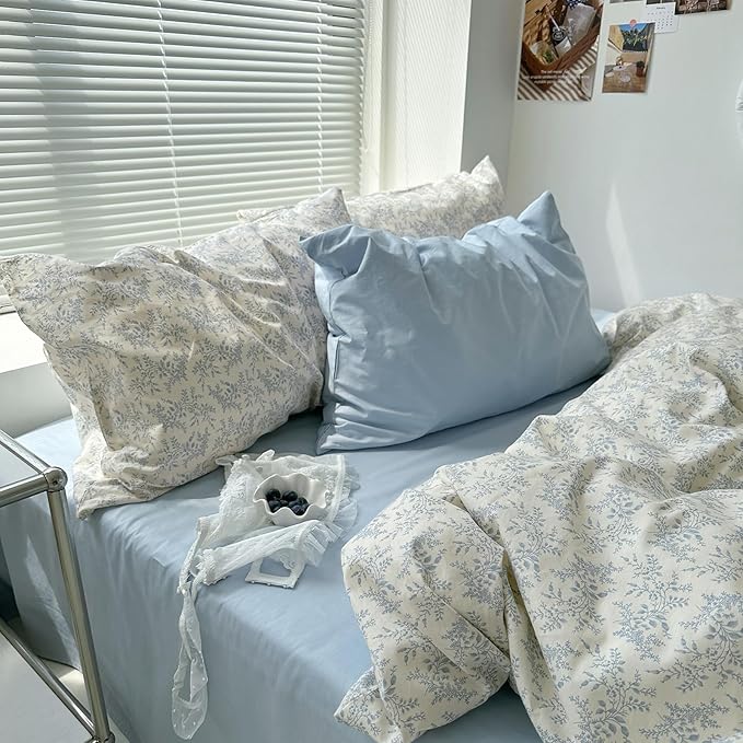 mixinni Blue Floral Duvet Cover Full Size - Image 7