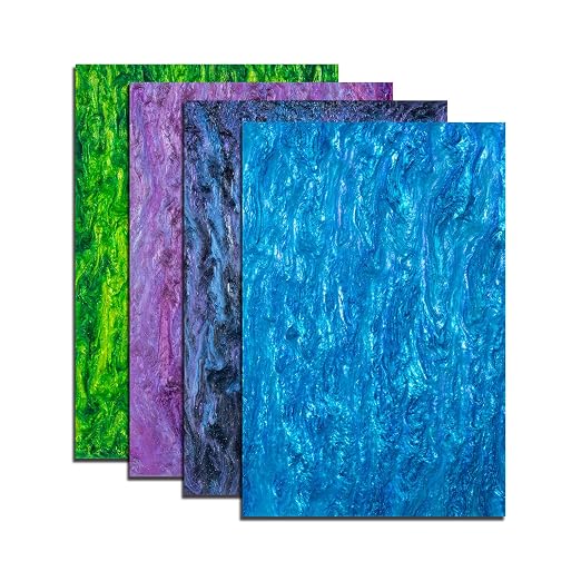 TOEPODO Pearlescent Cast Acrylic Sheets Pearl Acrylic 1/8inch Thickness Acrylic by WelcomeTOEPODO