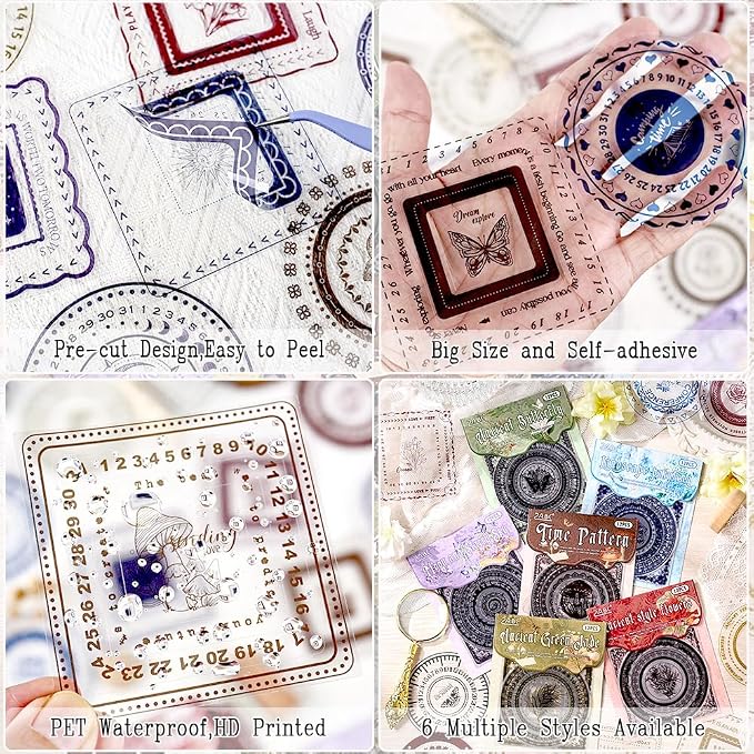 72Pcs Large Diecut PET Decorative Frames Stickers - Image 3