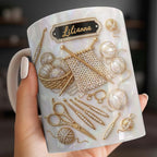 Personalized Crochet Mug for Women, Custom For Crochet Lover Gifts - Image 3