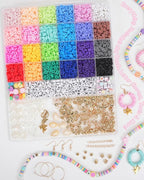 Mio Angle Clay Beads Bracelet Making Kit 24 Colors Flat Preppy Beads - Image 3