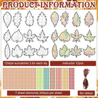 WinnerWhy 36 Sets Maple Diamond Painting Ornaments DIY Gem Window Art Sun - Image 3