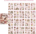 Scrapbooking Stickers 20 Sheets Pre-Cut 120 Pet Stickers People Sticker Books - Image 4