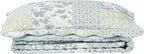Brilliant Sunshine Multi Blue and Beige Floral Patchwork, 2-Piece Quilt Set - Image 7