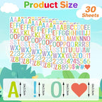 Letter Stickers 1 inch, Self-Adhesive Vinyl Waterproof ABC Letter Stickers - Image 2