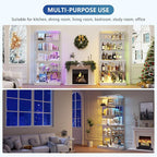 RGB Glass Display Cabinet with Lights, Modern Curio Cabinet Display Cases - Image 6