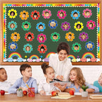 gisgfim 80Pcs Colorful Flower Cutouts Back to School Decorations Bulletin Board - Image 5