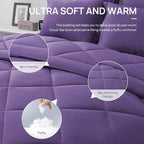 Love's cabin Twin Comforter Set Purple, 5 Pieces Twin Bed in a Bag, All Season - Image 5
