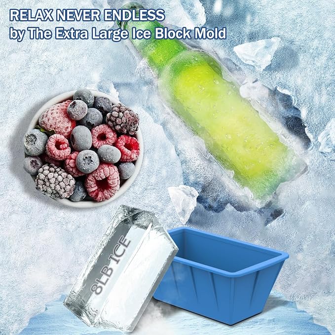 Extra Large Ice Cube Molds 2Pack 16LB Silicone Large Ice Cube Molds - Image 3