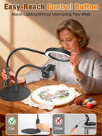 30X 10X Magnifying Glass with Light and Phone Holder, 5 Color Modes Stepless - Image 5