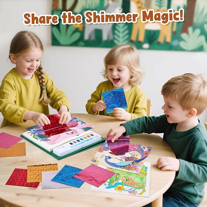 JoyCat Paint with Water Coloring Books & Shimmer Art | Art & Craft Activity - Image 7