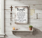 YOXORDQ Proverbs 3:5-6 Bible Verse Wall Art-Canvas Wrapping 12x16in | Trust in - Image 2