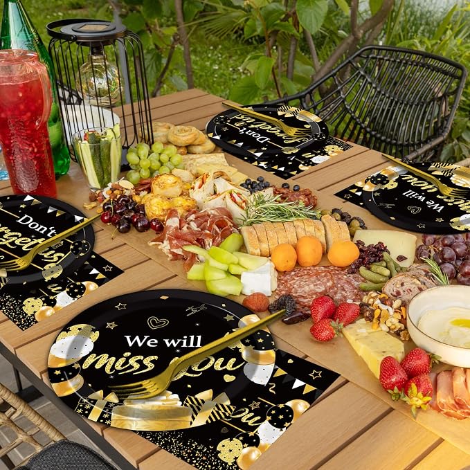 50 Guests We Will Miss You Plates and Napkins Party Supplies Farewell Party - Image 6