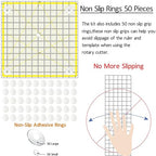 Quilting Rulers, 7 Piece Acrylic Ruler, Fabric Cutting Ruler, Sewing & Quilting - Image 3