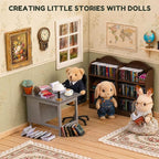 1:12 Scale Mini Desk Set with 100 Mini Books & 2 Bookshelves — Miniature - Image 6