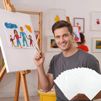 TecUnite 60 Sheets Watercolor Paper Pad Bulk Art White Cold Press Painting Paper - Image 6