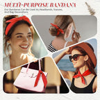 Suhine 100% Cotton Solid Bandanas Blank Bandanas Multifunctional Headband Scarf - Image 4