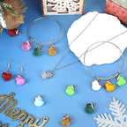 Augshy 64Pcs Christmas Resin Duck Charm, Luminous Glitter Mini Duck Pendant | - Image 4