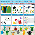 WATINC 12Pcs Hand Puppet Making Kit, Art Craft Felt Sock Puppet Toys, Creative - Image 3