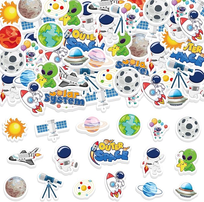 300Pcs Outer Space Foam Stickers, Funny Solar System Planet Sticker by Bonieset