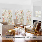 Kromapolis Window Privacy Film Floral Rainbow Decorative Stickers, 3D Static - Image 4
