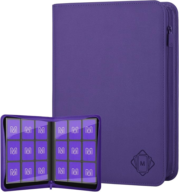 Trading Card Binder with 9 Side Loading Pocket Card Album Hold Up to 540 Cards by MOSLA