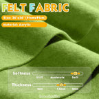 Moss 36" X 36" Felt Fabric Sheet - Image 2