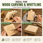 4 Pcs Solid Wood Blocks 4x4x1 Inch Unfinished Whittling Blocks - Image 4