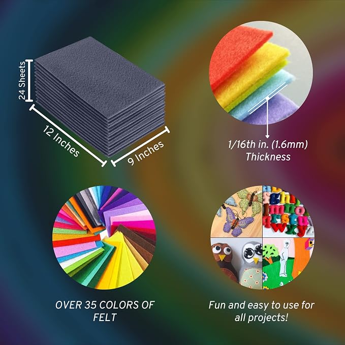 FabricLA Acrylic Felt Sheets for Crafts - Image 3