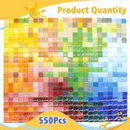 500Pcs Mixed Colors Glass Mosaic Tiles 10mm Transparent Crystal Glass Tiles - Image 3