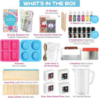 Soap Making Kit with Melt & Pour Base, Cutting Box, Fragrances - Image 2