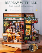 Rolife DIY Miniature House Kit 1:18 Coffe&Bar Dollhouse Diorama Model, Build - Image 8