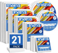 FIXSMITH 21 Pack Stretched Canvases, Round Canvas 12x12, 100% Cotton, Primed by FIXSMITH