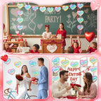 TaoBary 24 Pcs 7.08 Inch Large Heart Cutouts Shiny Iridescent Valentine's Day - Image 4