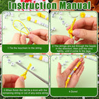 Landical 564 Pcs DIY Bead Keychain Kit Key Chain Making Craft Adjustable Letter - Image 2