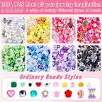 TOHONGADON 2200 PCS DIY Bag Charm Kits, Beaded Keychain Making Kit - Image 2