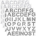 Zonon 136 Pieces Rhinestone Iron-on Letter Large Glitter Bling Alphabet Sticker by Zonon